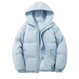 Padded men's puffer jacket with hood