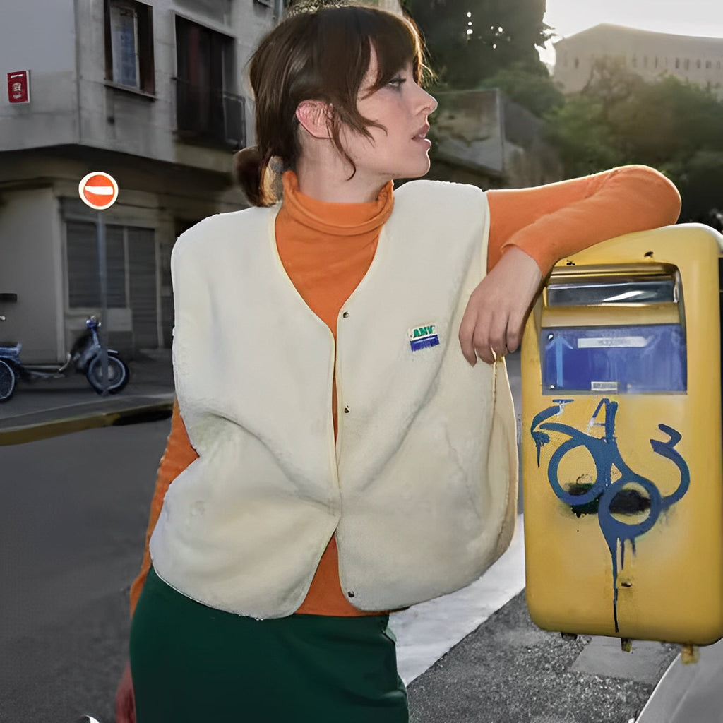 Bea | Damen Strick-Cardigan ohne Ärmel