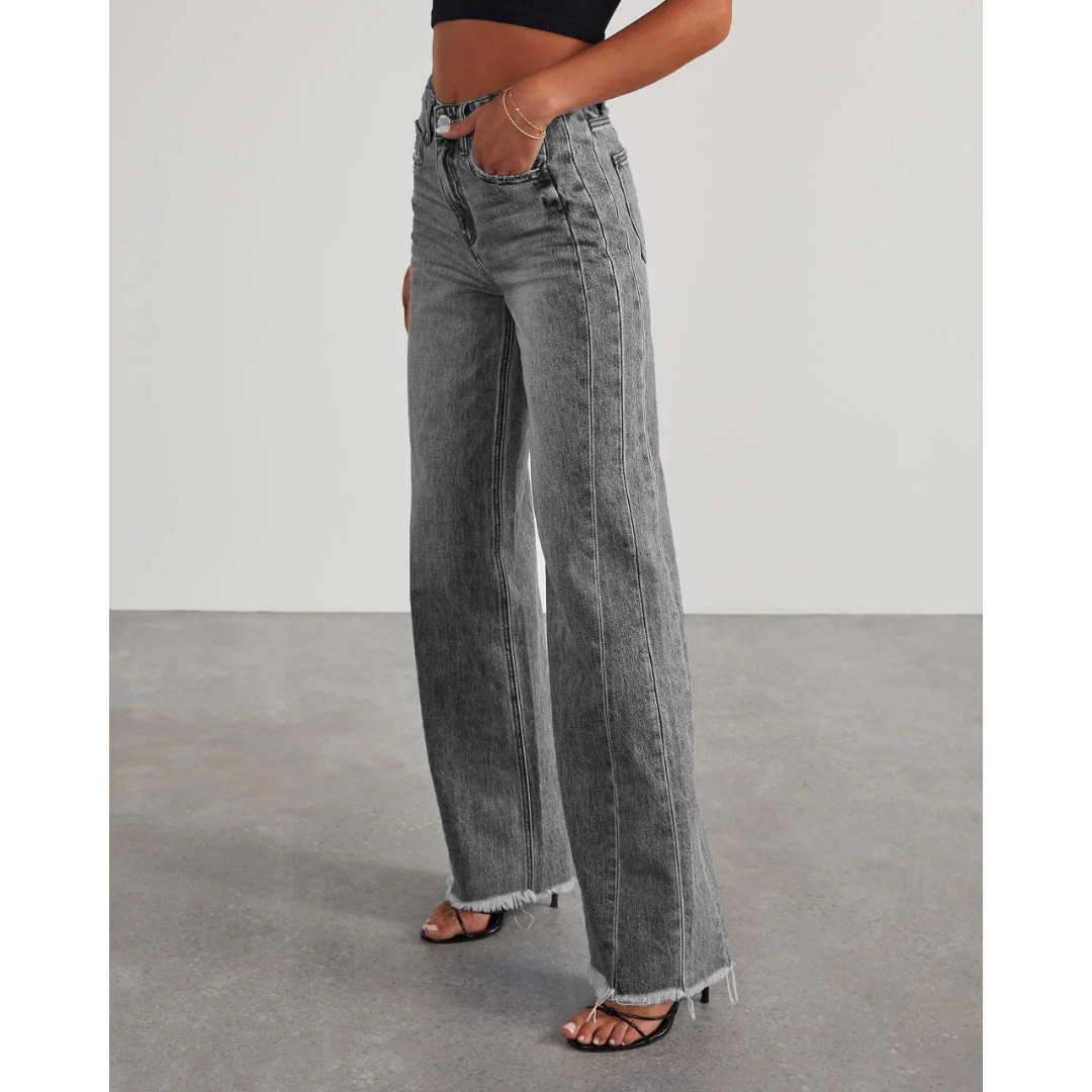 Damen Loose Fit Jeans | Raw-hem