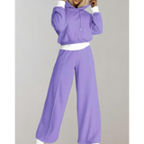Women's 2-piece jogging suit | Hoodie & wide-leg trousers