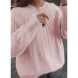 Women's Knit Sweater | Cashmere Soft & Ribbed Pattern