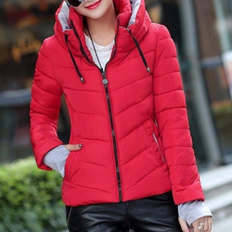 Damen Steppjacke mit Kapuze | Daunen