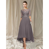Evening dress with 3/4 sleeves for women | Midi