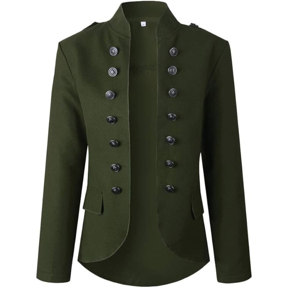 Women's blazer with stand-up collar