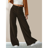 Women's Corduroy Trousers, Casual Style | Wide Leg