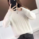 Women's Knit Sweater | Cashmere Soft & Ribbed Pattern