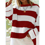 Women's knitted pullover | Striped & Oversized