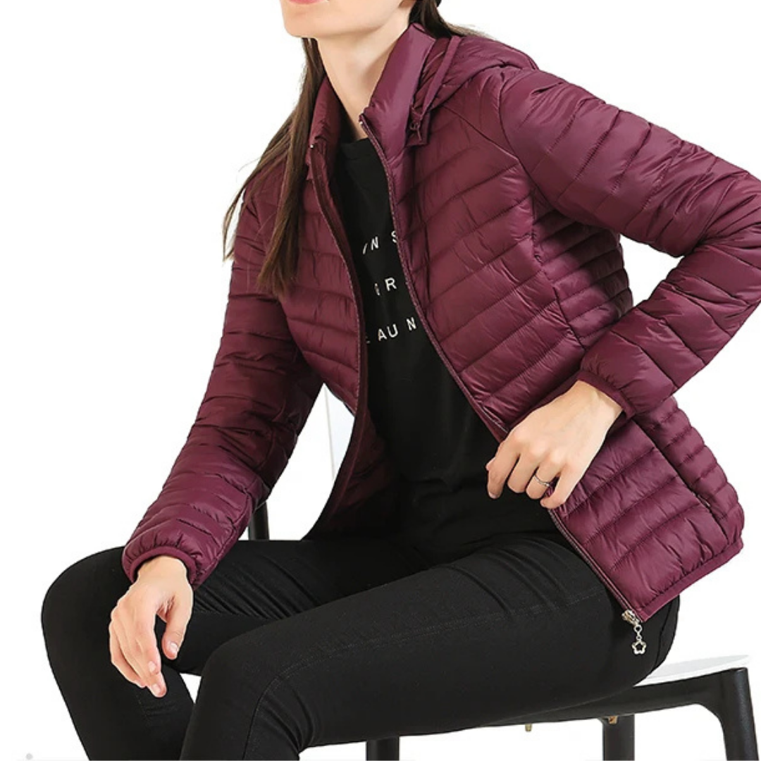 Women’s Quilted Jacket with Hood | Lightweight