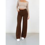 Damen Stoffhose | High Waist & Weites Bein