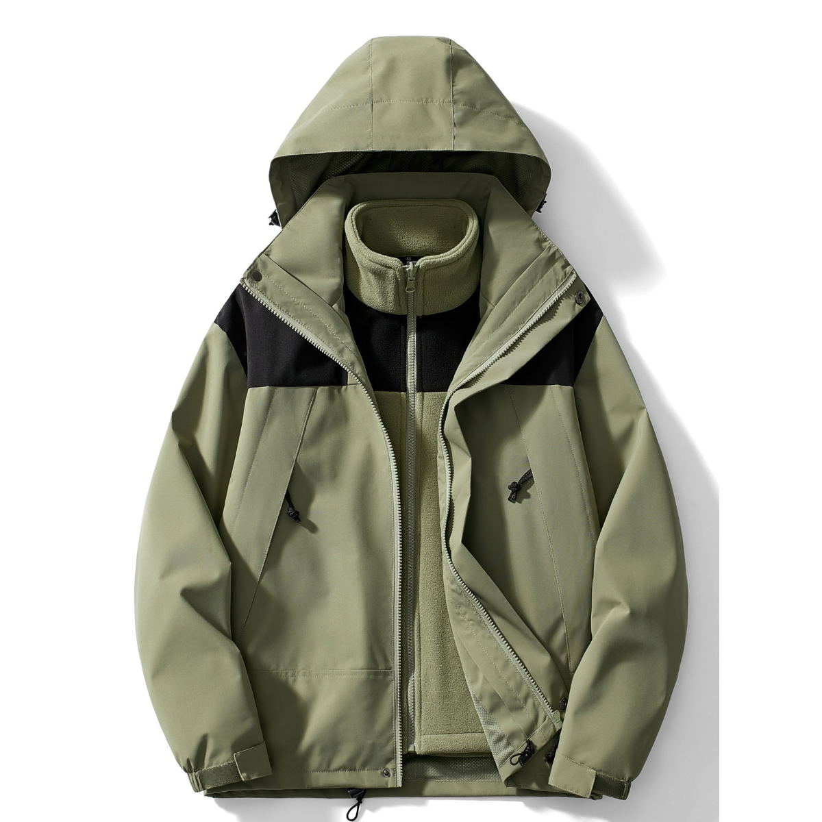 Damen Winterjacke 3-in-1 | Fleece & Mit Kapuze