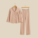 Striped women's pajama set | Satin feel