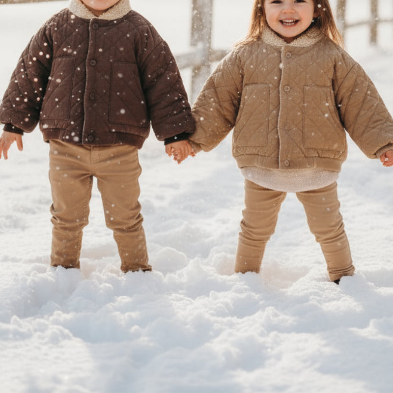 Kids Transitional Jacket | Quilted Jacket with Teddy Lining