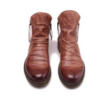 Herren Leder Stiefel | Casual mit Reißverschluss