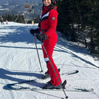 Damen Skianzug Einteilig | Gestreift & Mit Kapuze