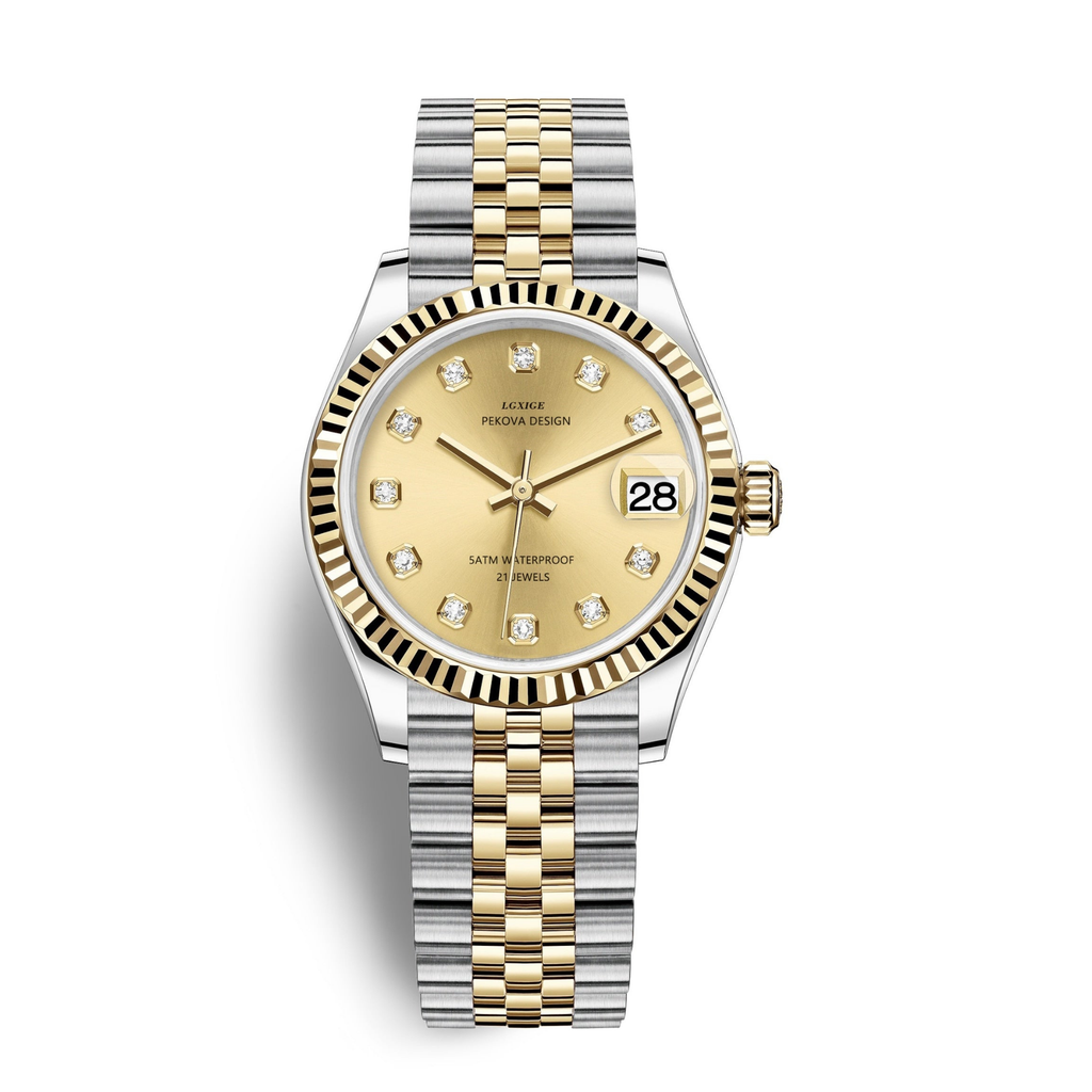Edelstahl Armbanduhr Damen | Silber & Gold