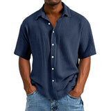 Cain | Men's Lightweight Shirt | Short Sleeve Linen Style