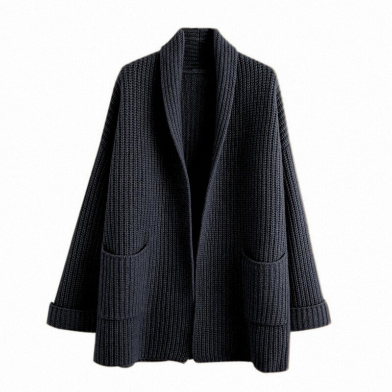 Langer Damen Cardigan mit Taschen