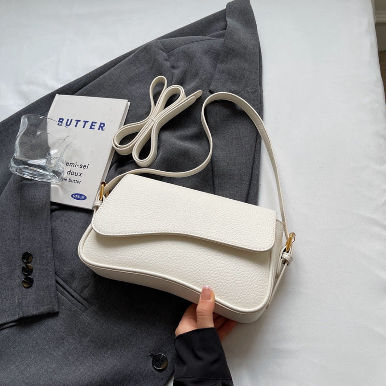 Handtasche | Wellenform Design | Veganische leder