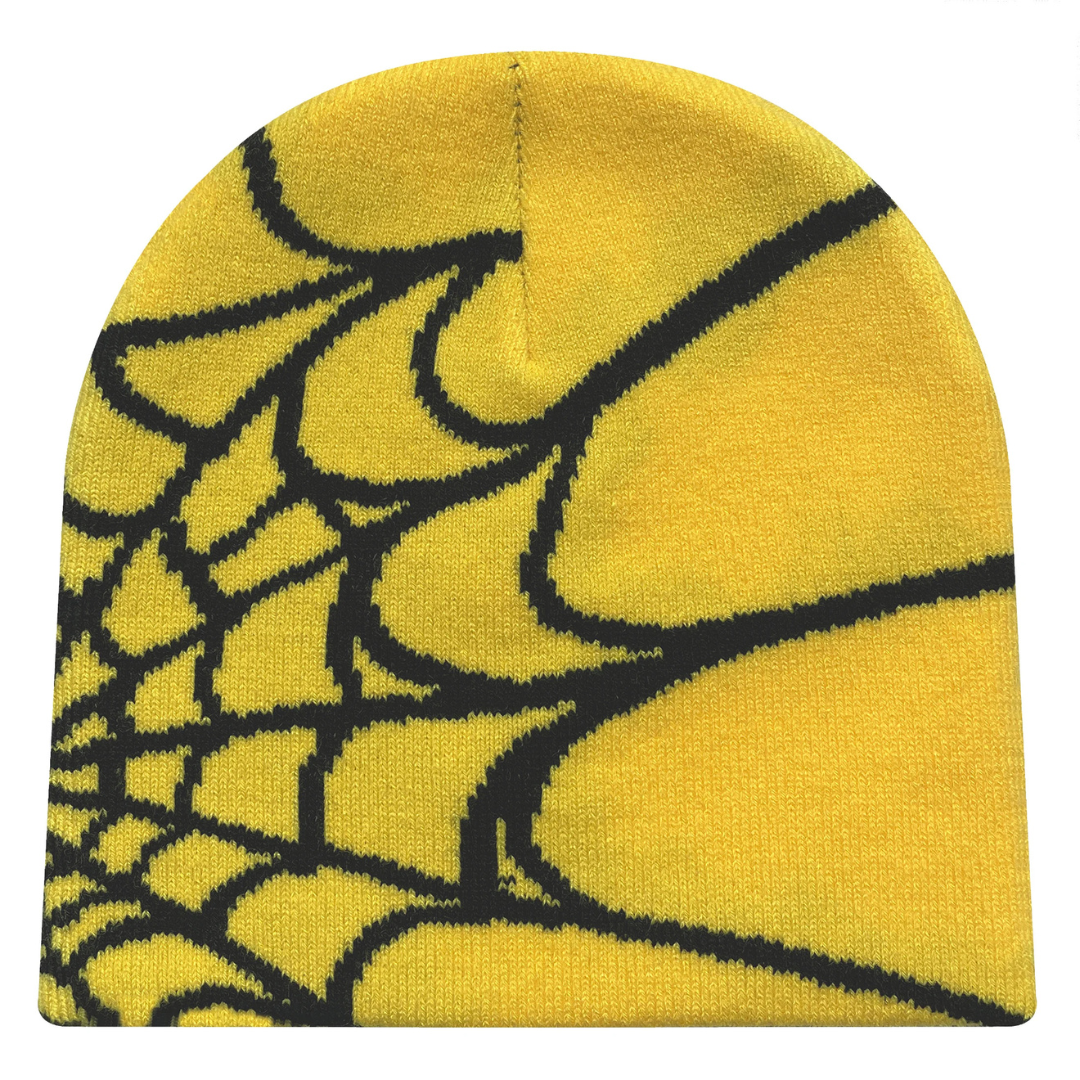 Mütze | Strickmütze Y2K Stil & Spinnenmuster
