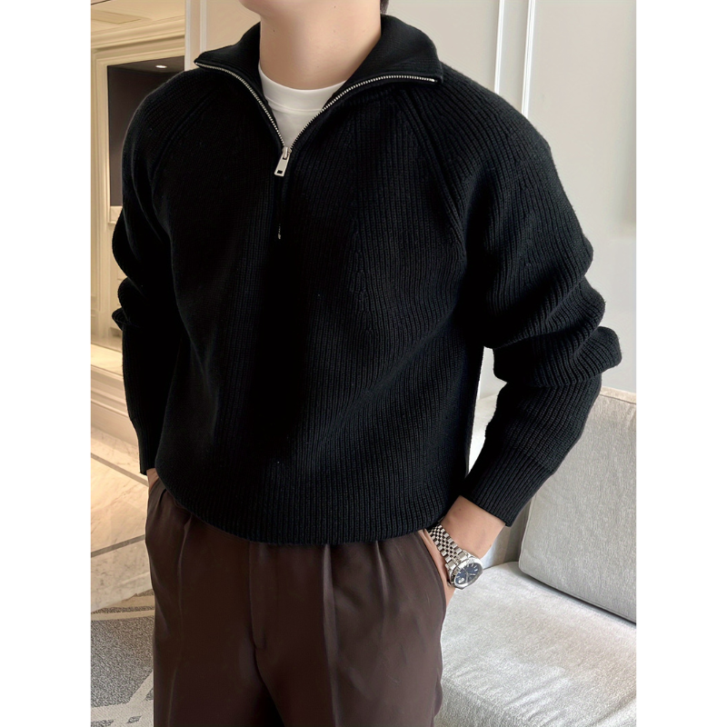 Herren Strick Pullover | Mit Kragen & Quarter Zip