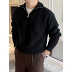 Herren Strick Pullover | Mit Kragen & Quarter Zip
