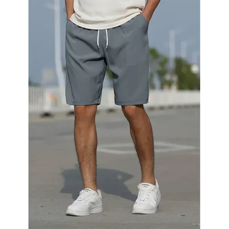 Kurze Sommerhose mit verstellbarem Hoher Taille für Herren