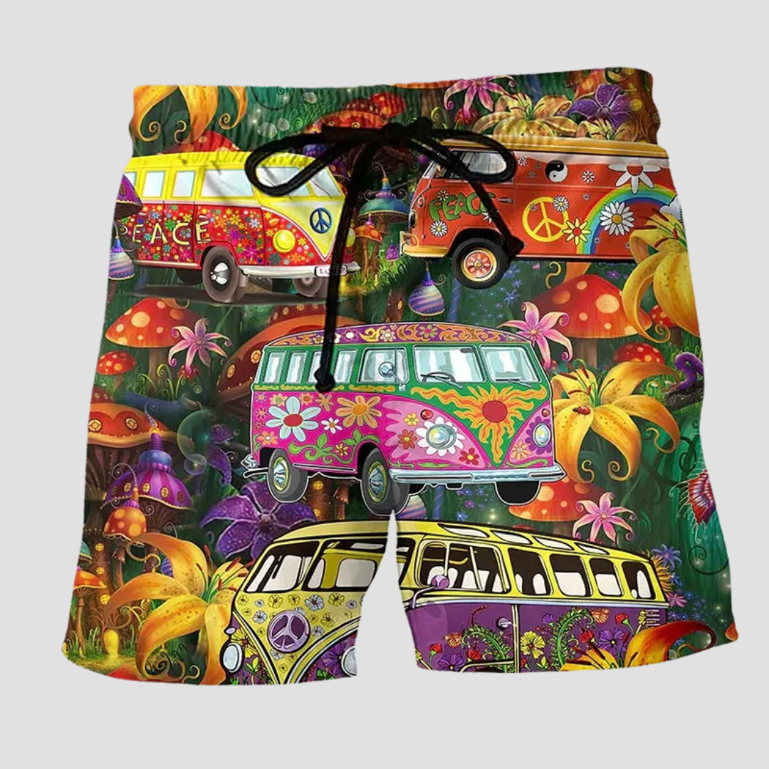Jeremiah | Badeshorts für Herren mit Graffiti-Print