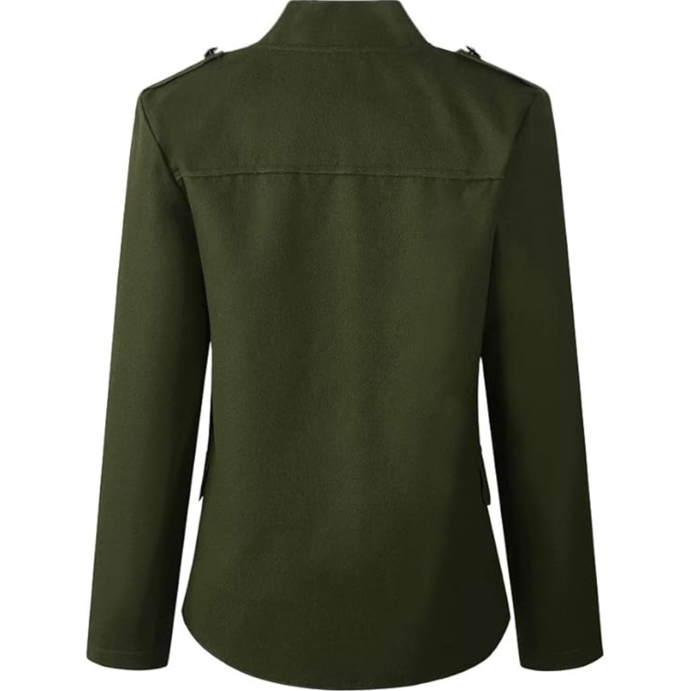 Women's blazer with stand-up collar