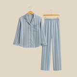 Striped women's pajama set | Satin feel