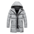 Men's long winter jacket | with hood
