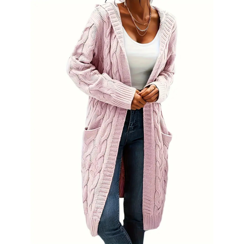 Women's Long Cardigan | Knit Jacket with Pockets