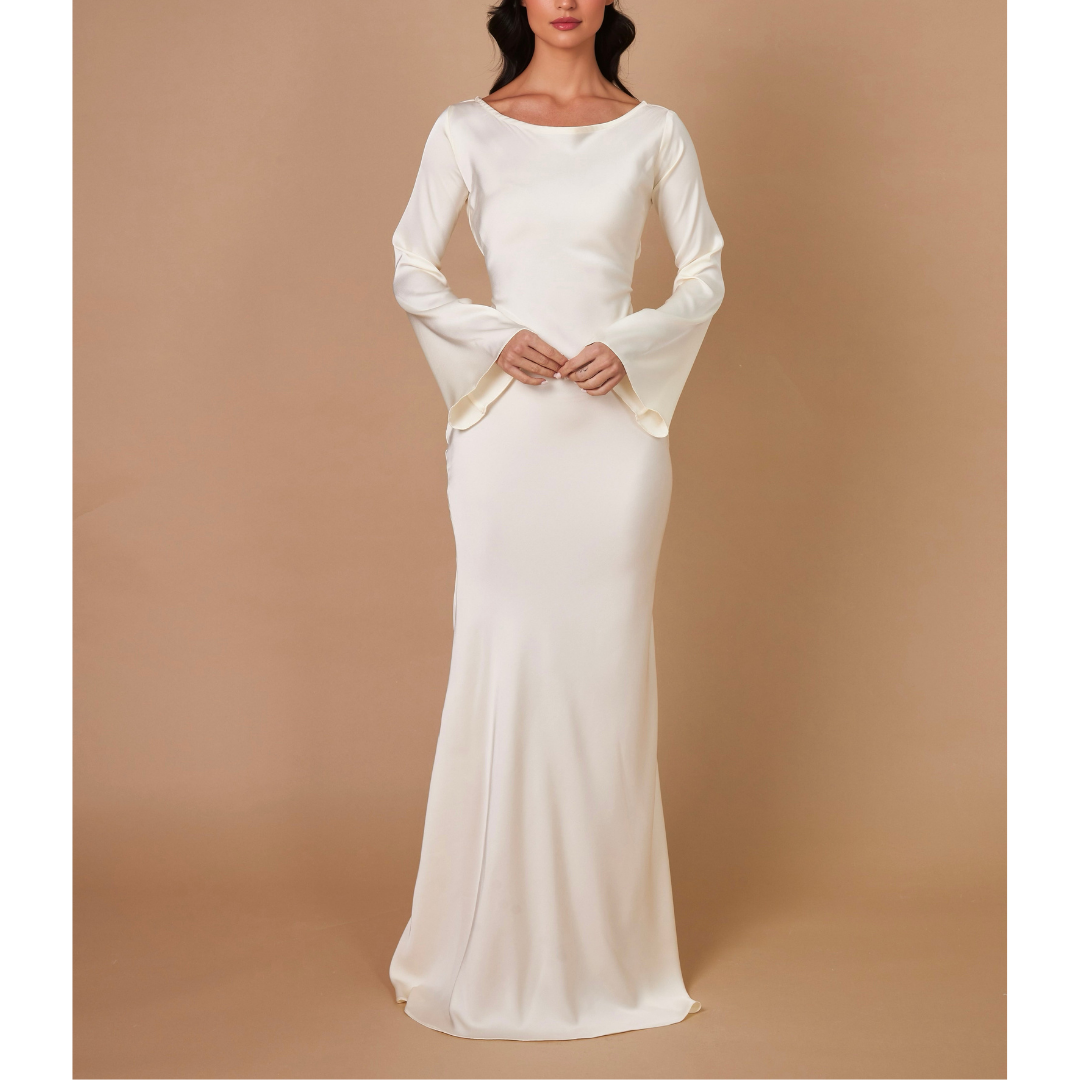 Abendkleider | Langarm Maxikleid