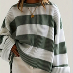 Women's knitted pullover | Striped & Oversized