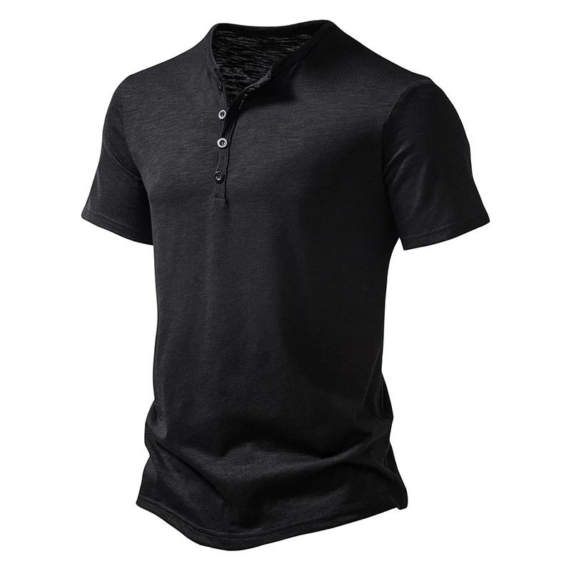 Henley | Herren-Polo - Henley-Kragen atmungsaktives Herren-T-Shirt