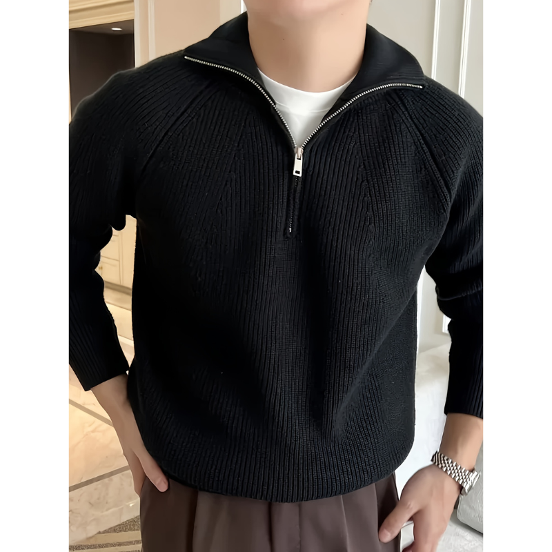 Herren Strick Pullover | Mit Kragen & Quarter Zip
