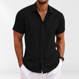Dino | Classic men's summer shirt with button placket and short sleeves