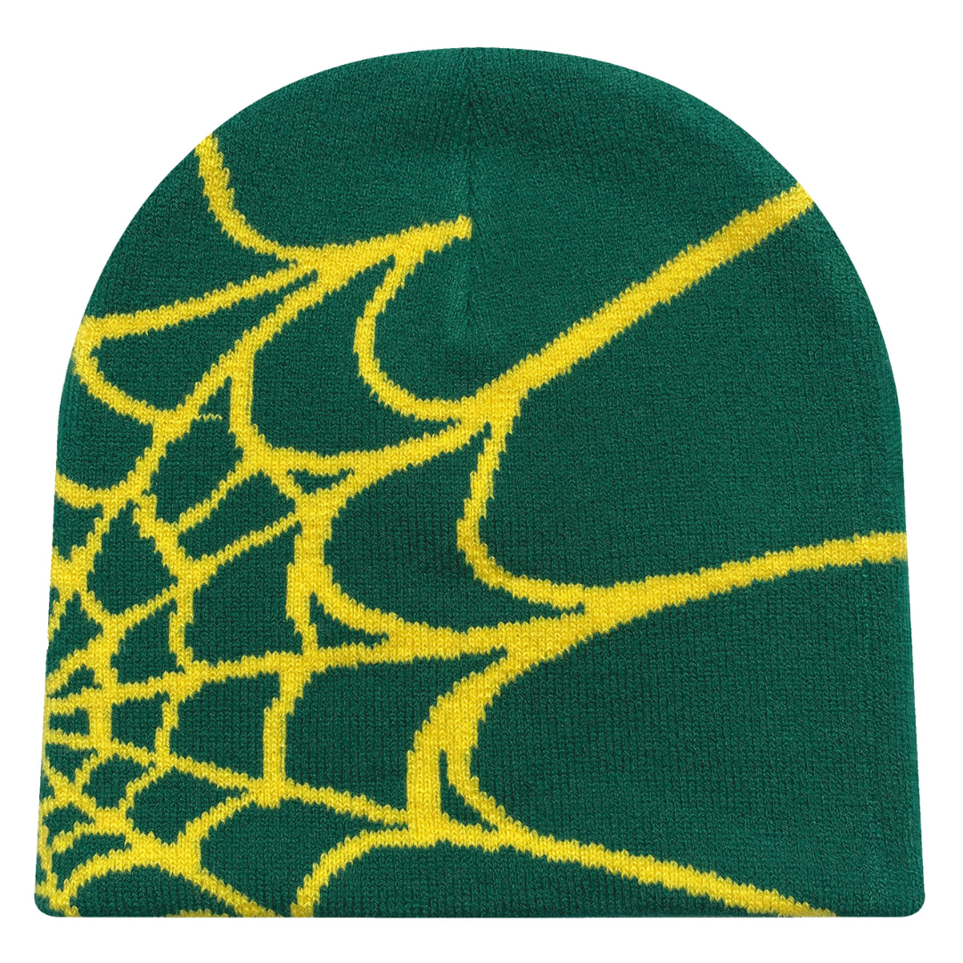Mütze | Strickmütze Y2K Stil & Spinnenmuster