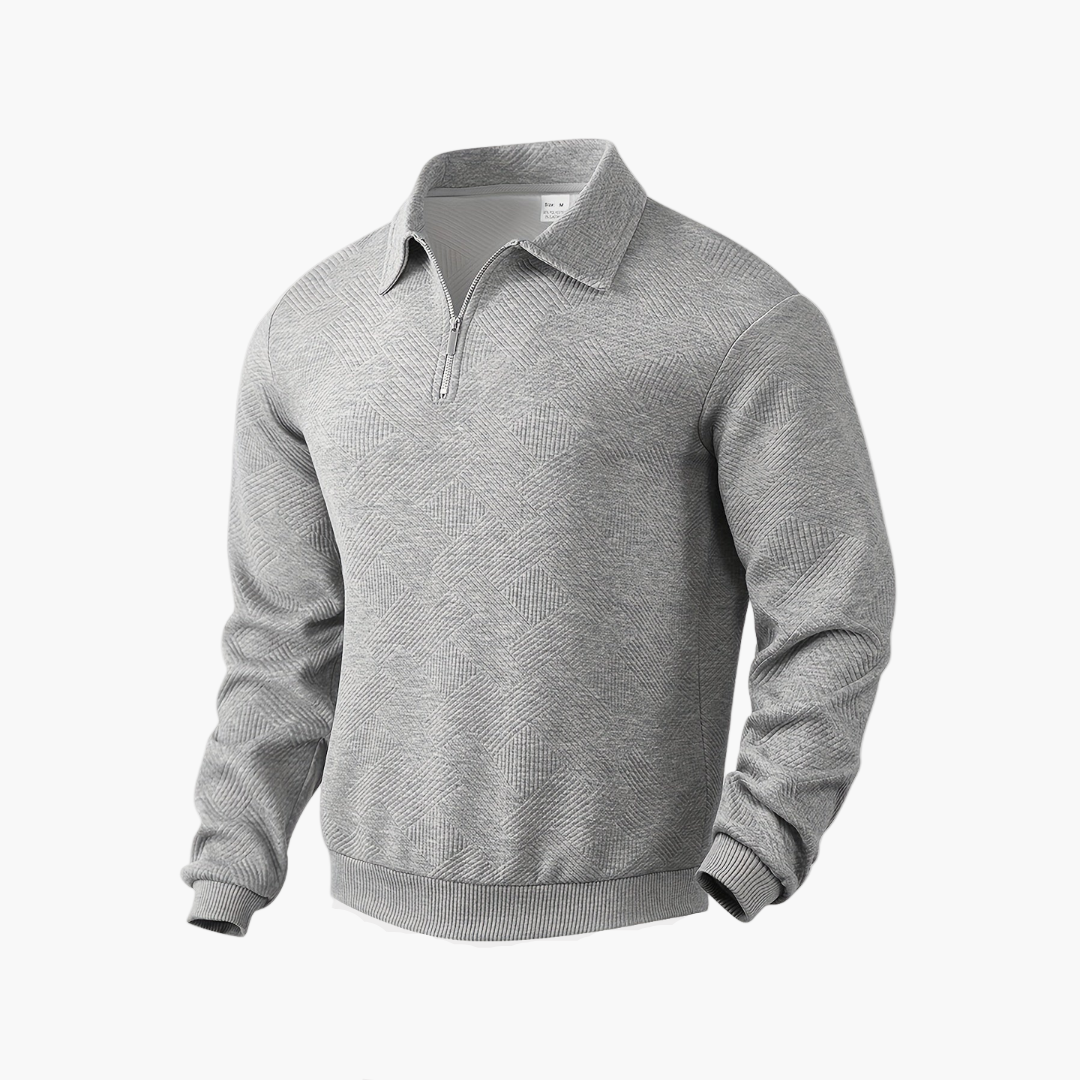 Herren Polo Pullover | Mit Reißverschluss