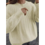 Women's Knit Sweater | Cashmere Soft & Ribbed Pattern