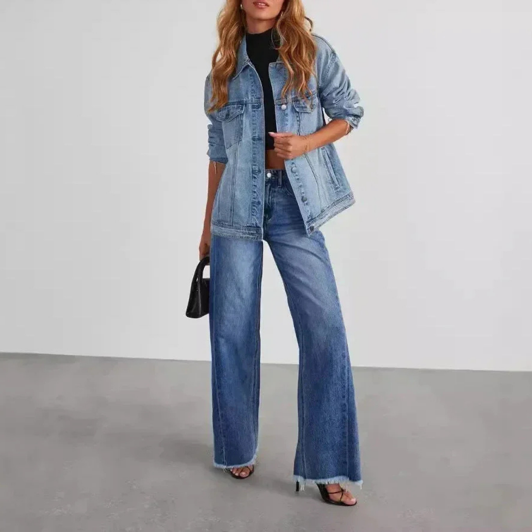 Damen Loose Fit Jeans | Raw-hem