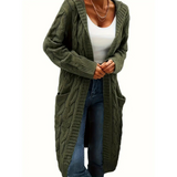 Women's Long Cardigan | Knit Jacket with Pockets
