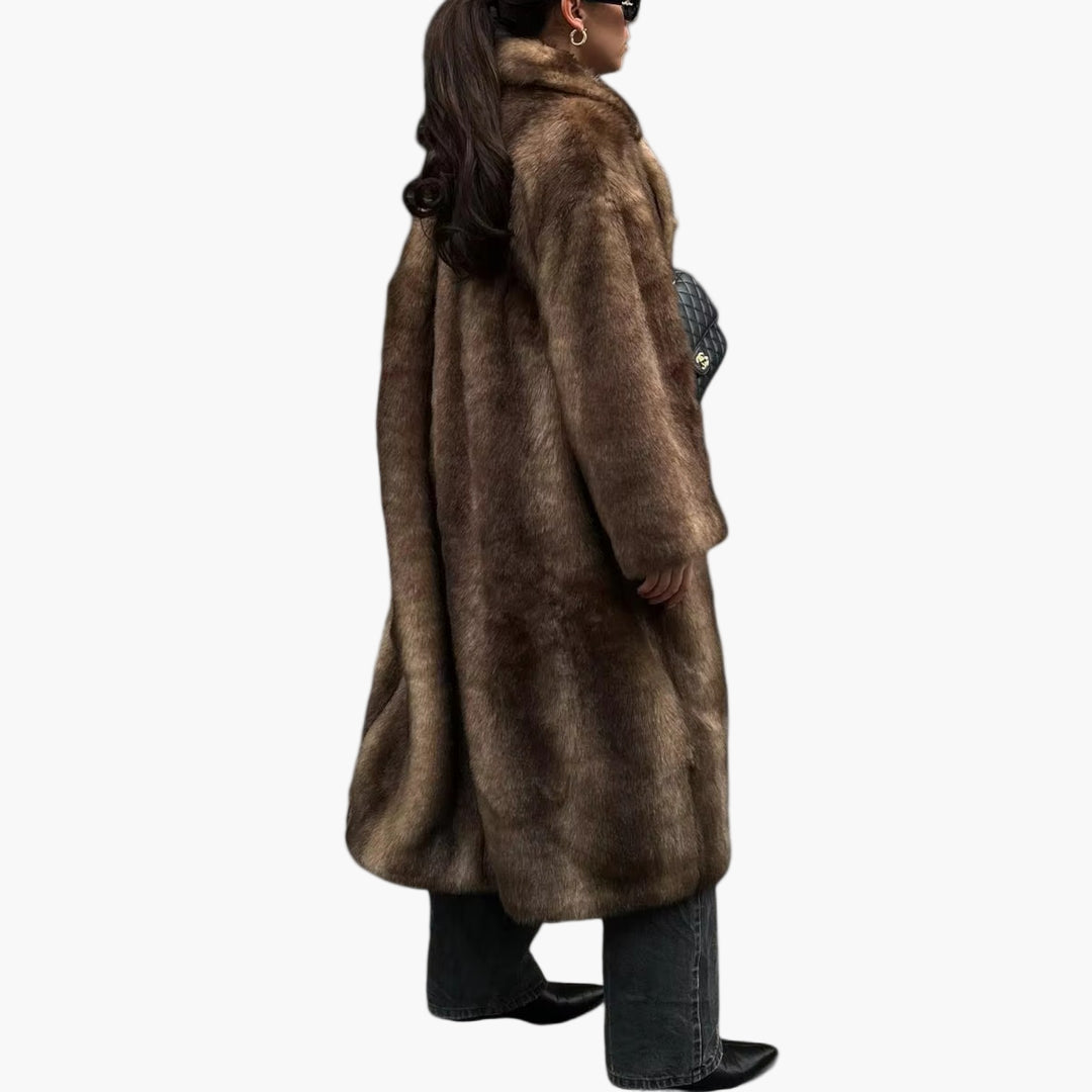 Damen Kunstfellmantel | Lang & Warm