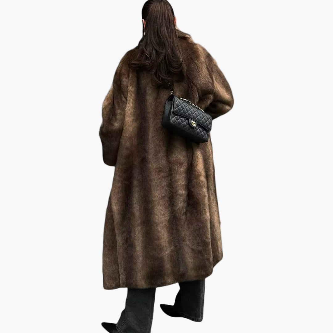 Damen Kunstfellmantel | Lang & Warm