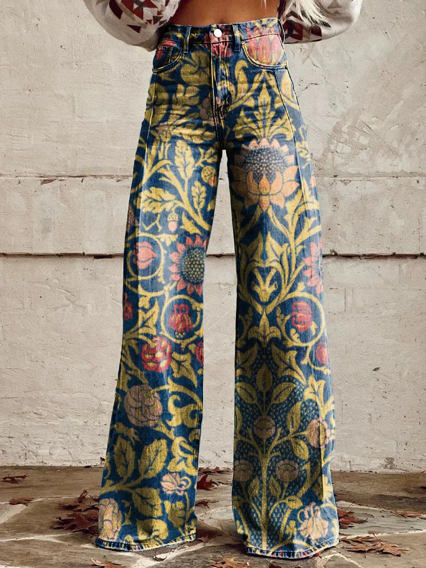 Josie | Damen Schlaghose mit Blumenmuster
