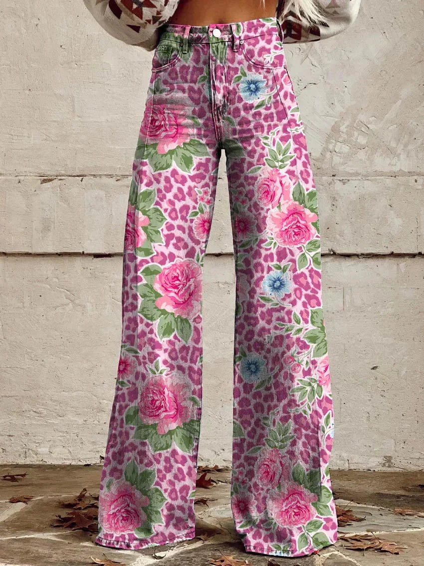 Josie | Damen Schlaghose mit Blumenmuster