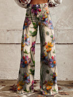 Josie | Damen Schlaghose mit Blumenmuster