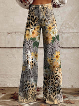 Josie | Women's flared trousers with floral pattern