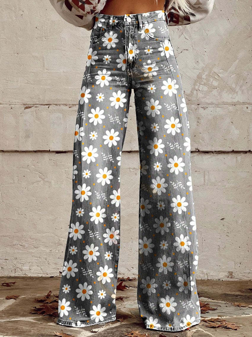 Josie | Damen Schlaghose mit Blumenmuster
