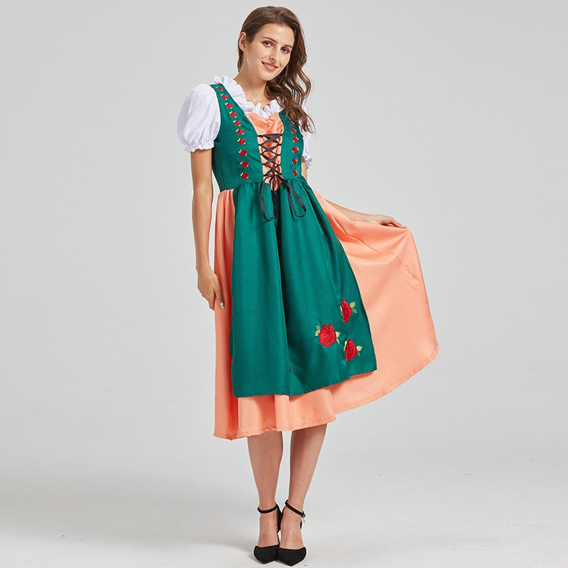 Damen Dirndl | Oktoberfest 2025 | Mit Schnürung & Floralen Details