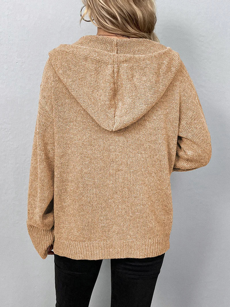 Agnes | Strickjacke mit Kapuze-Becker Boutique